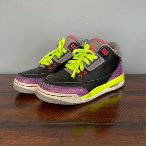 Nike Air Jordan 3 III Black Atomic Red 441140 039 Air Max BG GS size 5Y
